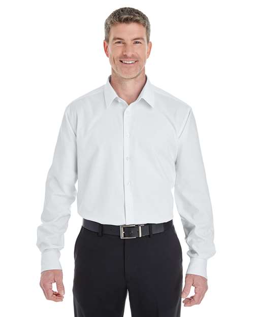 Devon & Jones DG532 Men's Crown Woven Collection RoyalDobby Shirt #color_WHITE