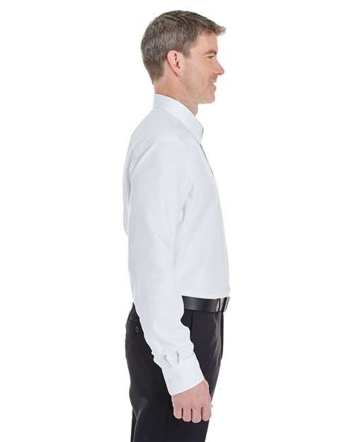 Devon & Jones DG532 Men's Crown Woven Collection RoyalDobby Shirt #color_WHITE