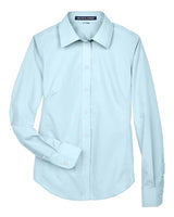 Devon & Jones D620W Ladies' Crown Woven Collection Solid Broadcloth #color_CRYSTAL BLUE