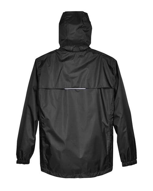 Core 365 88185 Men's Climate Seam-Sealed Lightweight Variegated Ripstop Jacket #color_BLACK