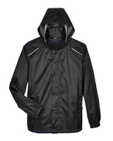 Core 365 88185 Men's Climate Seam-Sealed Lightweight Variegated Ripstop Jacket #color_BLACK