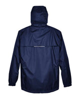 Core 365 88185 Men's Climate Seam-Sealed Lightweight Variegated Ripstop Jacket #color_CLASSIC NAVY