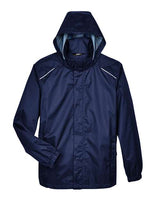 Core 365 88185 Men's Climate Seam-Sealed Lightweight Variegated Ripstop Jacket #color_CLASSIC NAVY