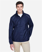 Core 365 88185 Men's Climate Seam-Sealed Lightweight Variegated Ripstop Jacket #color_CLASSIC NAVY