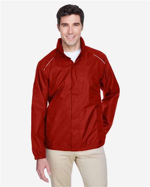 Core 365 88185 Men's Climate Seam-Sealed Lightweight Variegated Ripstop Jacket #color_CLASSIC RED