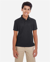 Core 365 88181Y Youth Origin Performance Piqu Polo #color_BLACK