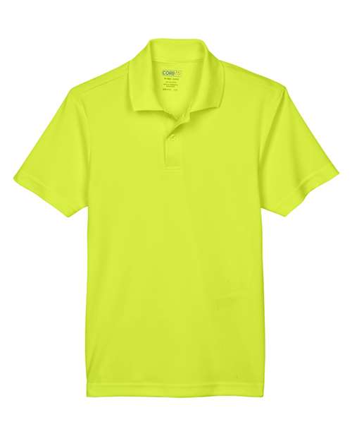 Core 365 88181Y Youth Origin Performance Piqu Polo #color_SAFETY YELLOW