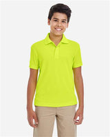 Core 365 88181Y Youth Origin Performance Piqu Polo #color_SAFETY YELLOW