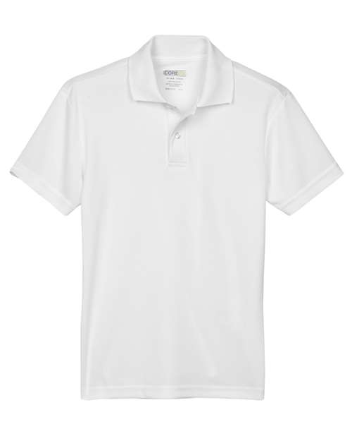 Core 365 88181Y Youth Origin Performance Piqu Polo #color_WHITE