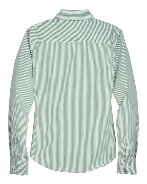 Devon & Jones D645W Ladies' Crown Woven Collection Banker Stripe #color_DILL