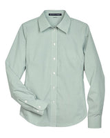 Devon & Jones D645W Ladies' Crown Woven Collection Banker Stripe #color_DILL