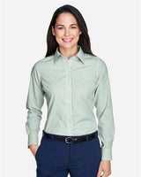 Devon & Jones D645W Ladies' Crown Woven Collection Banker Stripe #color_DILL