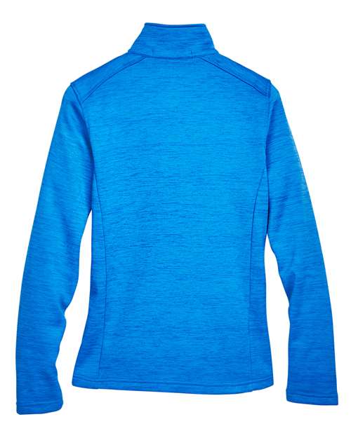 Devon & Jones DG798W Ladies' Newbury Mlange Fleece Quarter-Zip #color_FRENCH BLUE HTHR