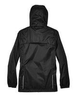 Core 365 78185 Ladies' Climate Seam-Sealed Lightweight Variegated Ripstop Jacket #color_BLACK