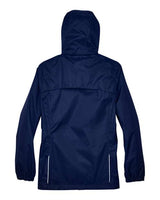 Core 365 78185 Ladies' Climate Seam-Sealed Lightweight Variegated Ripstop Jacket #color_CLASSIC NAVY
