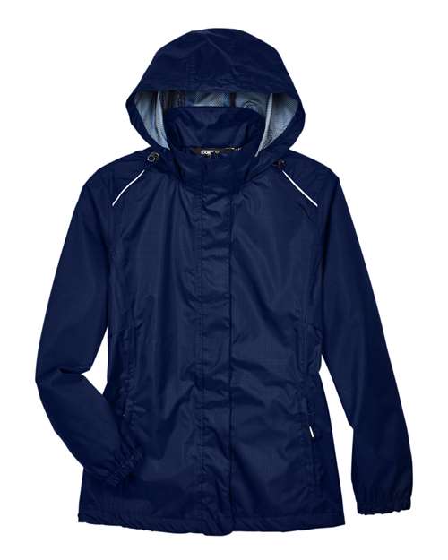 Core 365 78185 Ladies' Climate Seam-Sealed Lightweight Variegated Ripstop Jacket #color_CLASSIC NAVY