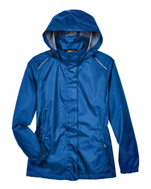 Core 365 78185 Ladies' Climate Seam-Sealed Lightweight Variegated Ripstop Jacket #color_TRUE ROYAL