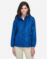 Core 365 78185 Ladies' Climate Seam-Sealed Lightweight Variegated Ripstop Jacket #color_TRUE ROYAL