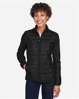 Core 365 CE700W Ladies' Prevail Packable Puffer Jacket #color_BLACK