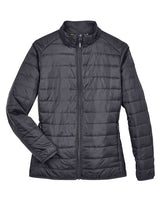 Core 365 CE700W Ladies' Prevail Packable Puffer Jacket #color_CARBON