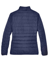 Core 365 CE700W Ladies' Prevail Packable Puffer Jacket #color_CLASSIC NAVY