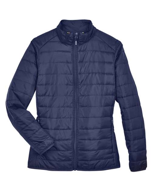 Core 365 CE700W Ladies' Prevail Packable Puffer Jacket #color_CLASSIC NAVY