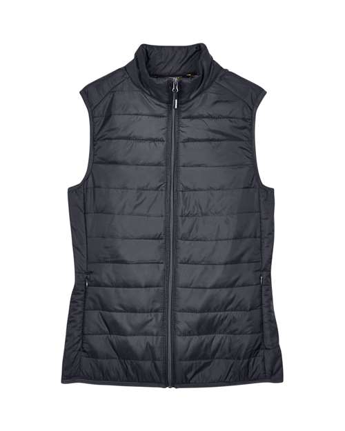 Core 365 CE702W Ladies' Prevail Packable Puffer Vest #color_CARBON