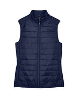 Core 365 CE702W Ladies' Prevail Packable Puffer Vest #color_CLASSIC NAVY