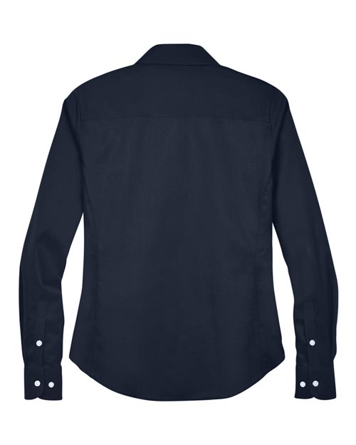 Devon & Jones DG530W Ladies' Crown Woven Collection Solid Stretch Twill #color_NAVY