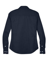 Devon & Jones DG530W Ladies' Crown Woven Collection Solid Stretch Twill #color_NAVY