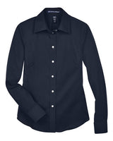 Devon & Jones DG530W Ladies' Crown Woven Collection Solid Stretch Twill #color_NAVY