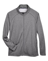 Devon & Jones DG420 Men's Stretch Tech-Shell Compass Full-Zip #color_DK GREY HEATHER