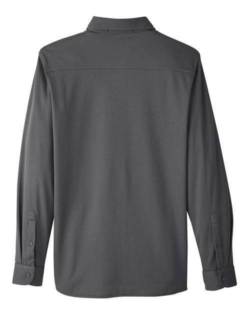 Devon & Jones DG20Z Men's CrownLux Performance Plaited Button-Down Shirt #color_GRAPHITE