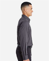 Devon & Jones DG535 CrownLux Performance Men's Tonal Mini Check Shirt #color_CARBON