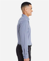 Devon & Jones DG535 CrownLux Performance Men's Tonal Mini Check Shirt #color_NAVY