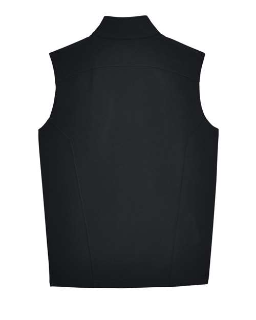 Core 365 CE701 Men's Cruise Two-Layer Fleece Bonded Soft Shell Vest #color_BLACK