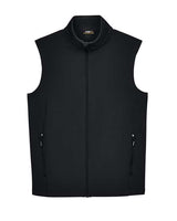 Core 365 CE701 Men's Cruise Two-Layer Fleece Bonded Soft Shell Vest #color_BLACK