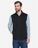 Core 365 CE701 Men's Cruise Two-Layer Fleece Bonded Soft Shell Vest #color_BLACK