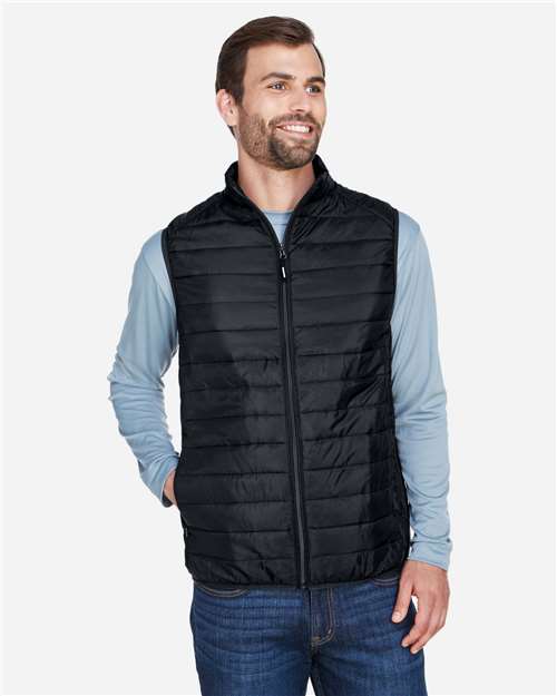 Core 365 CE702 Men's Prevail Packable Puffer Vest #color_BLACK