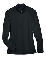 Devon & Jones DG440W Ladies' Stretch Tech-Shell Compass Quarter-Zip #color_BLACK