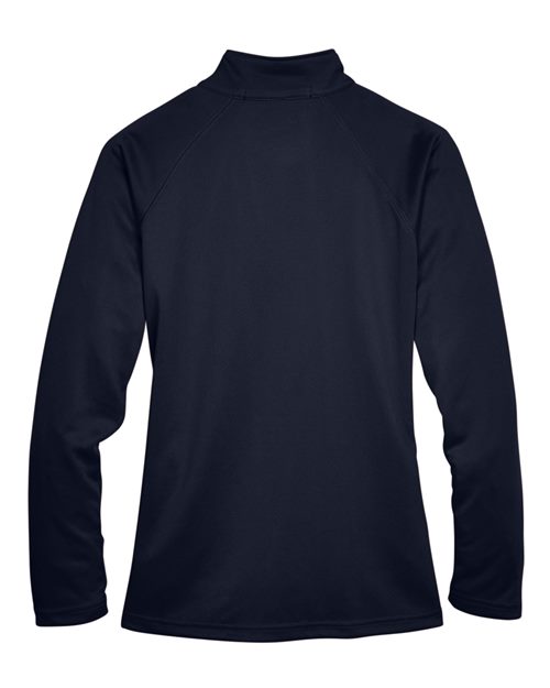 Devon & Jones DG440W Ladies' Stretch Tech-Shell Compass Quarter-Zip #color_NAVY