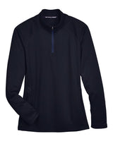 Devon & Jones DG440W Ladies' Stretch Tech-Shell Compass Quarter-Zip #color_NAVY