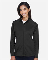 Devon & Jones DG420W Ladies' Stretch Tech-Shell Compass Full-Zip #color_BLACK