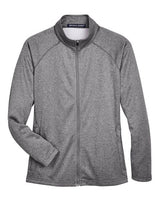 Devon & Jones DG420W Ladies' Stretch Tech-Shell Compass Full-Zip #color_DK GREY HEATHER