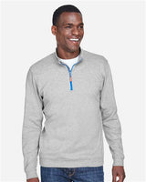 Devon & Jones DG479 Men's DRYTEC20 Performance Quarter-Zip #color_G HT/ G HT/ F BL