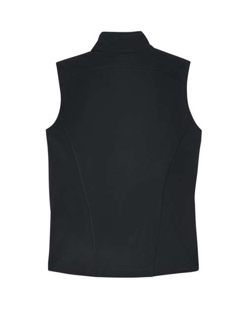 Core 365 CE701W Ladies' Cruise Two-Layer Fleece Bonded SoftShell Vest #color_BLACK