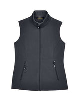 Core 365 CE701W Ladies' Cruise Two-Layer Fleece Bonded SoftShell Vest #color_CARBON