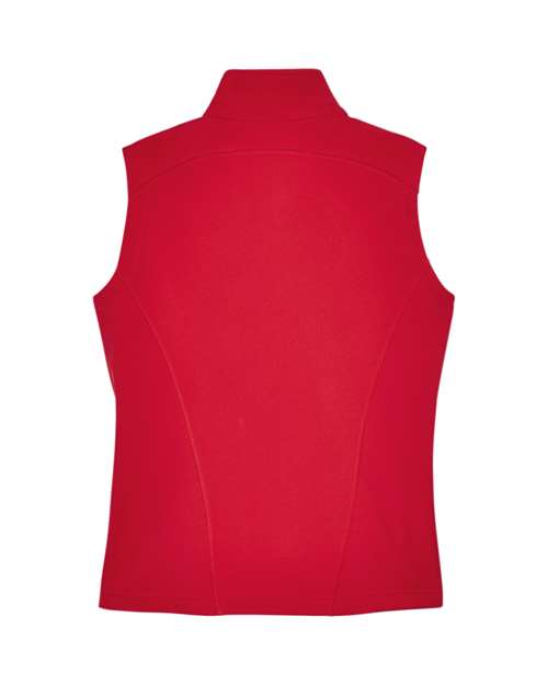 Core 365 CE701W Ladies' Cruise Two-Layer Fleece Bonded SoftShell Vest #color_CLASSIC RED