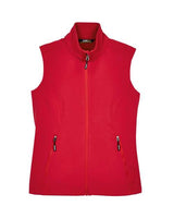 Core 365 CE701W Ladies' Cruise Two-Layer Fleece Bonded SoftShell Vest #color_CLASSIC RED