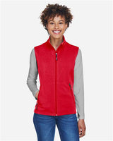Core 365 CE701W Ladies' Cruise Two-Layer Fleece Bonded SoftShell Vest #color_CLASSIC RED